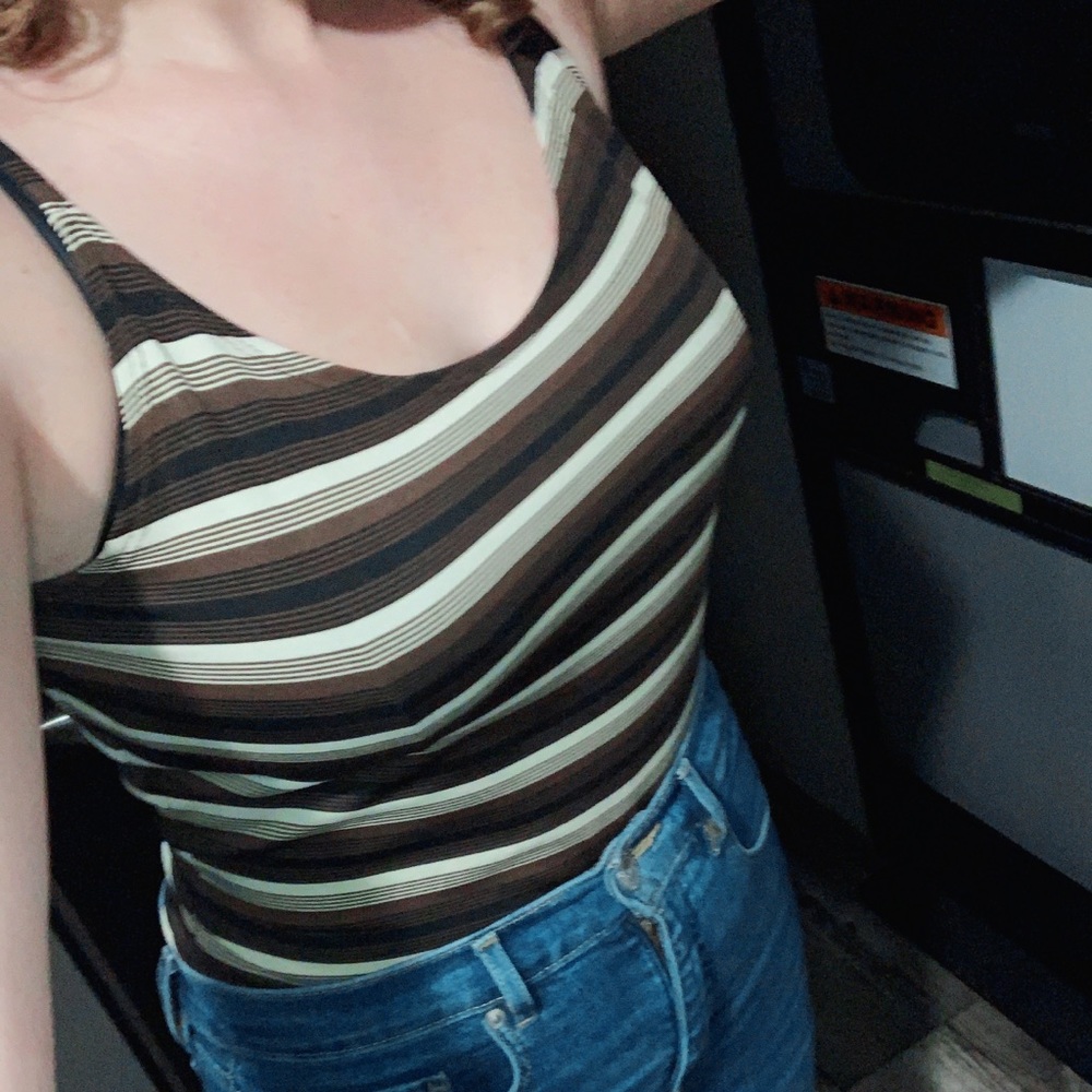 Copper Key Striped Tank Size Medium